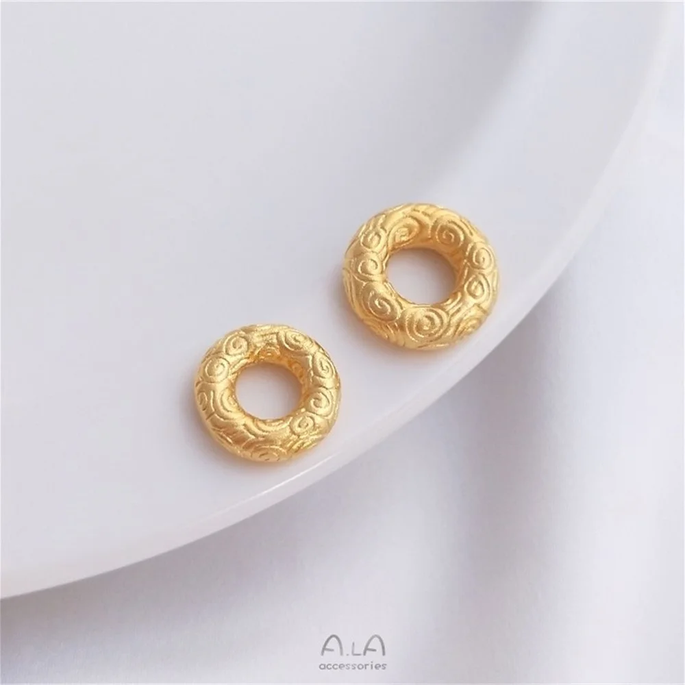 

Sand gold back pattern Qiankun circle handmade circle diy braided hand rope chain card ring connecting rings concentric rings
