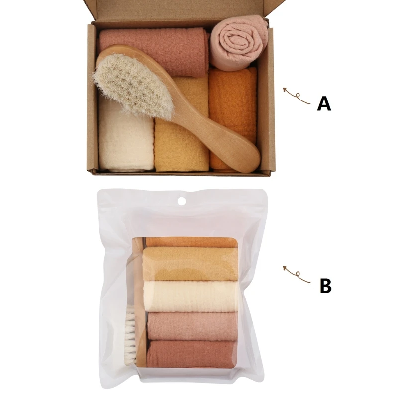 

Детское квадратное полотенце, нагрудник для кормления с набором щеток для новорожденных, мягкая хлопковая мочалка для лица, для