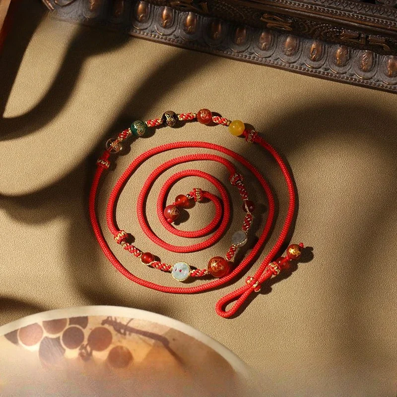 UMQ 2024 Jiachen Дракон пяти цветов стандартная красная веревочная Талия цепь