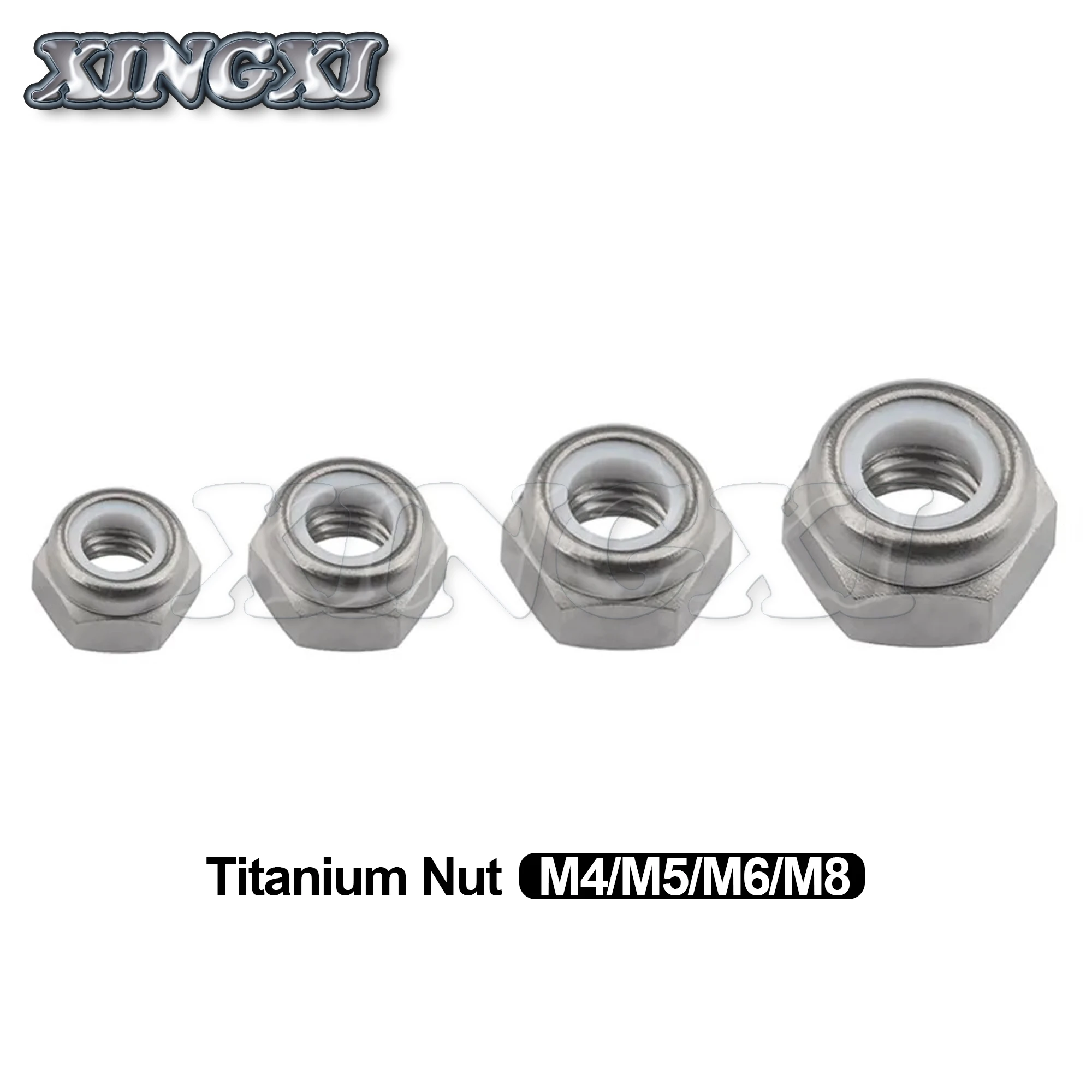 Xingxi M4 M5 M6 M8 титановая гайка нейлоновый замок шестигранные гайки для велосипеда