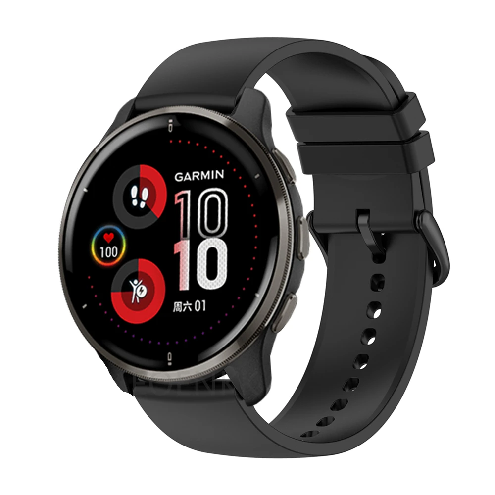 Силиконовый спортивный браслет для Garmin шнур 2 Plus ремешок Vivoactive 4 3/Forerunner 245 158/Vivomove