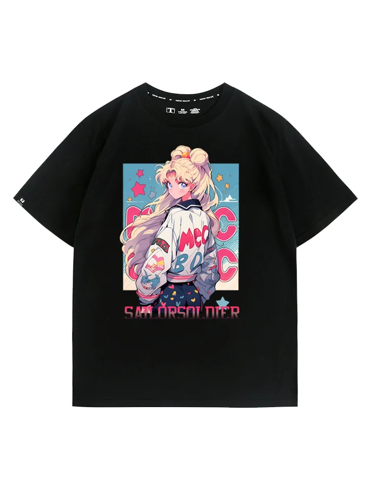 Кодифицированная футболка Pret Girl Warrior с периферийными устройствами мультяшная