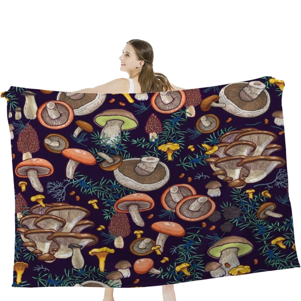 

Dark Dream Forest Throw Blanket Soft Velvet Blanket Camping ,Travel Bedding Blanket