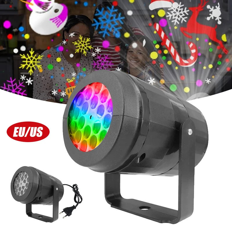 

Christmas Laser Projector Rotary Light Xmas Snowflake Projection Door Window Wall Display Holiday Atmosphere Lamp Party Decor