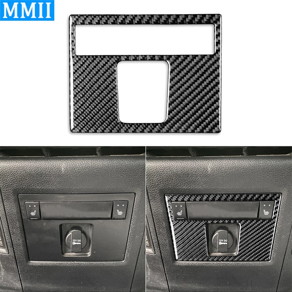 

Панель управления вентиляцией сиденья из углеродного волокна для Dodge Ram 1500 2009-2012, отделочная крышка, аксессуары для украшения интерьера автомобиля, наклейка