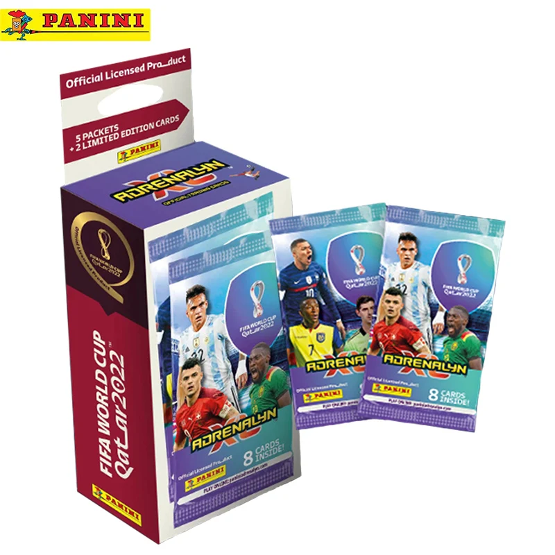 

Оригинальная 2022 Panini Футбольная звезда карточная коробка Катар Чемпионат мира по футболу Месси Роналду футбольный ЕР Ограниченная Коллекция вееров карточная коробка