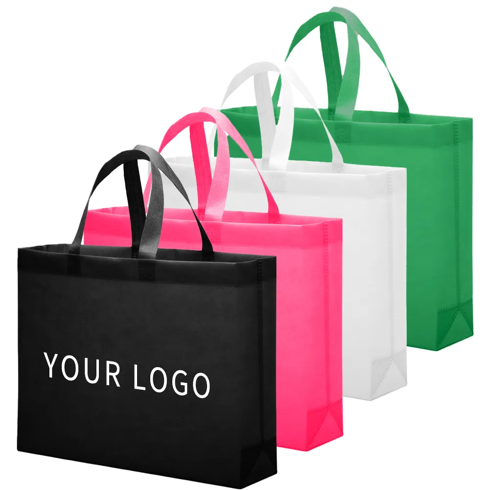 Non-woven Tote Bag Shopping Bag For Promotion And Advertisement 10/20 Pcs Wholesale 100pcs Custom Logo/Printing fee not included