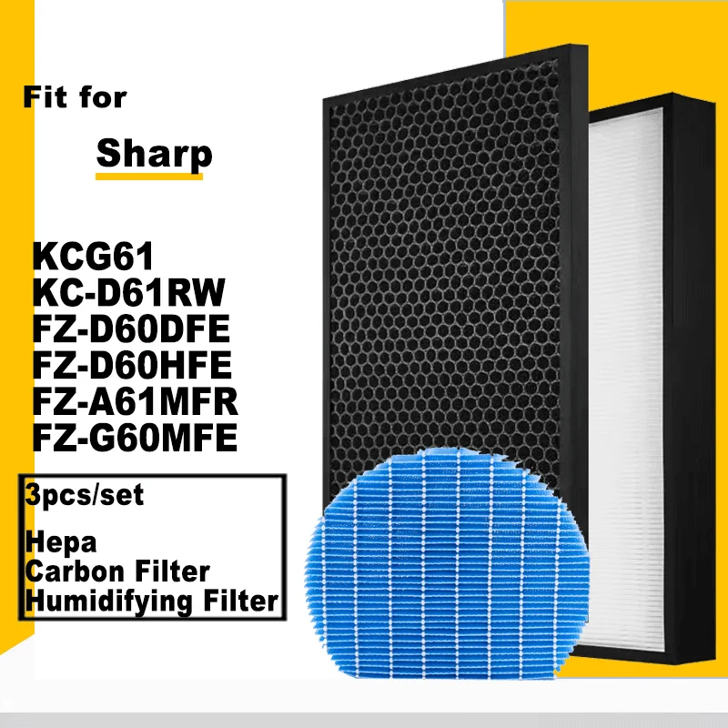 FZ-D60DFE FZ-D60HFE FZ-A61MFR HEPA Carbon Charcoal fying Filter KCG61, очиститель воздуха Sharp