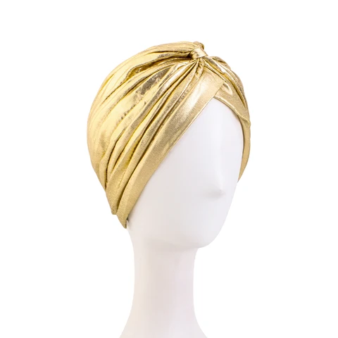 Новый винтажный металлический тюрбан унисекс, повязка на голову с крестом, арабская Индия, плиссированная повязка на голову, шапочки для Рамадана, шапки, мусульманская шапка для химиотерапии