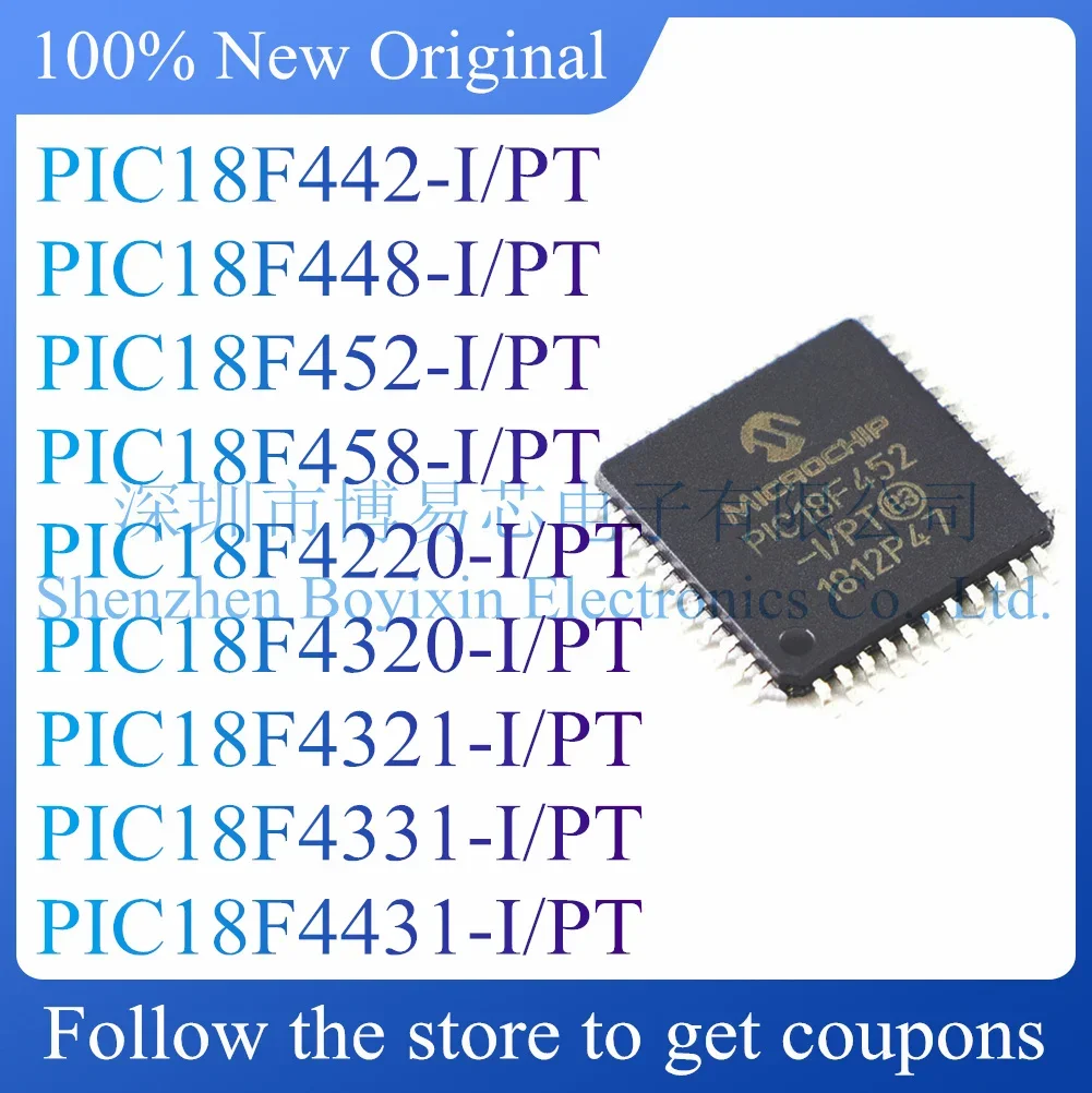 PIC18F442 PIC18F448 PIC18F452 PIC18F458 PIC18F4220 PIC18F4320 PIC18F4321 PIC18F4331 PIC18F4431-I/PT Оригинальный подлинный