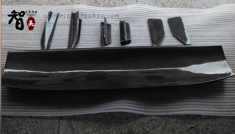 Автомобильный Стайлинг неокрашенный черный FRP/углеродное волокно материал G Style GT