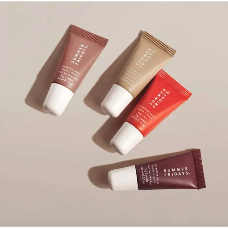 Аксессуары для губ 4 шт. Летний Мини-набор увлажняющий ванильный бежевый