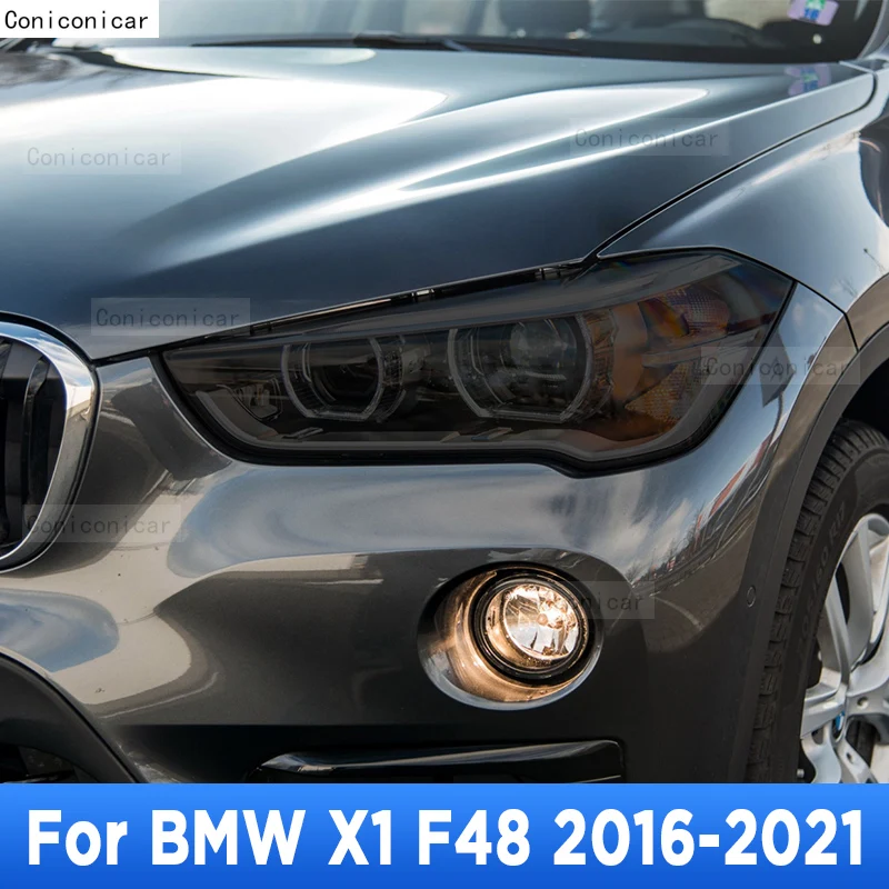 

Оттенок автомобильной фары, Черная защитная пленка против царапин, Самовосстанавливающиеся наклейки из ТПУ для BMW X1 F48 2016-2021, аксессуары для ремонта