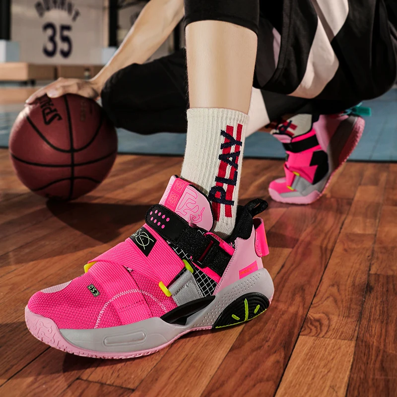 Professional Pink Men's Basketball Shoes Superstar Design Sneakers Women 2022 Streetball Boys Basket Shoes zapatillas baloncesto