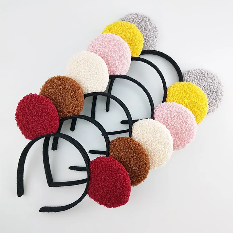 

New Cute Plush Bear Ear Headband Headwear Wash Makeup Funny Animal Ears Birthday Party Hair Accessories Adult Children