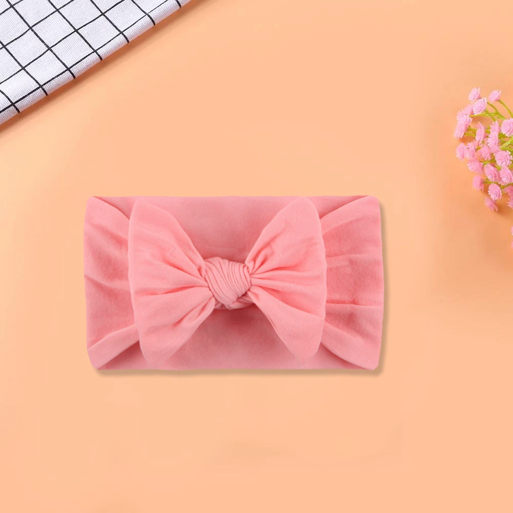 

Повязка с бантом для детей, милый Повседневный Мягкий Нейлоновый однотонный головной убор, повязка на голову, милая повязка для волос для ма...