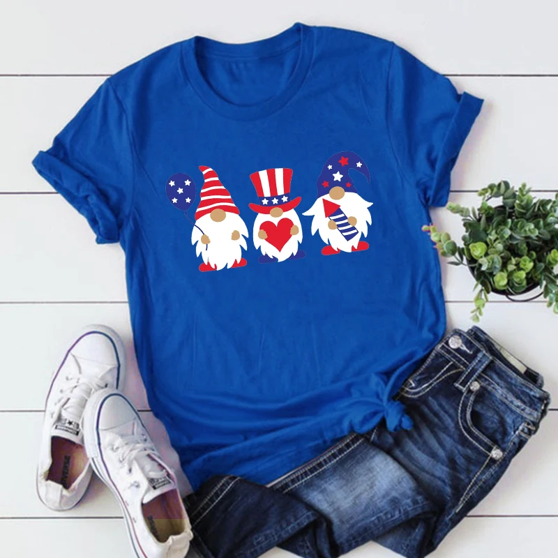 

4th of July Shirt American Flag Lips Freedom Shirts Fourth of July Tshirt Patriotic Clothes Harajuku Independence Day Tees M