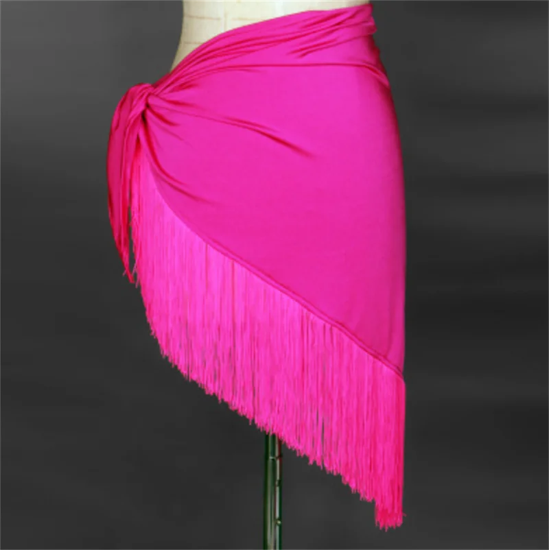 

Printing Color Flower Hemline Dance Dress Fashion Dancing Training Miniskirt Tassel Women Latin Dance Performance Skirt