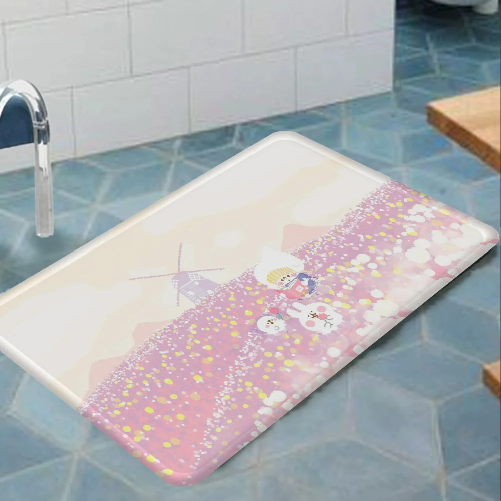 Kawaii K-Kanaheis Door Mat Washable Non-Slip Living Room Sofa Chairs Area Kitchen Bedside Rugs
