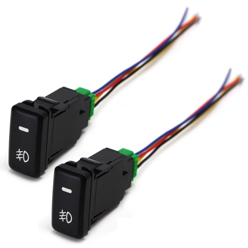 

2 переключателя для автомодернизации, водонепроницаемый переключатель, переключатель для противотуманных фар с 4 линиями для Toyota, Lexus, свети...