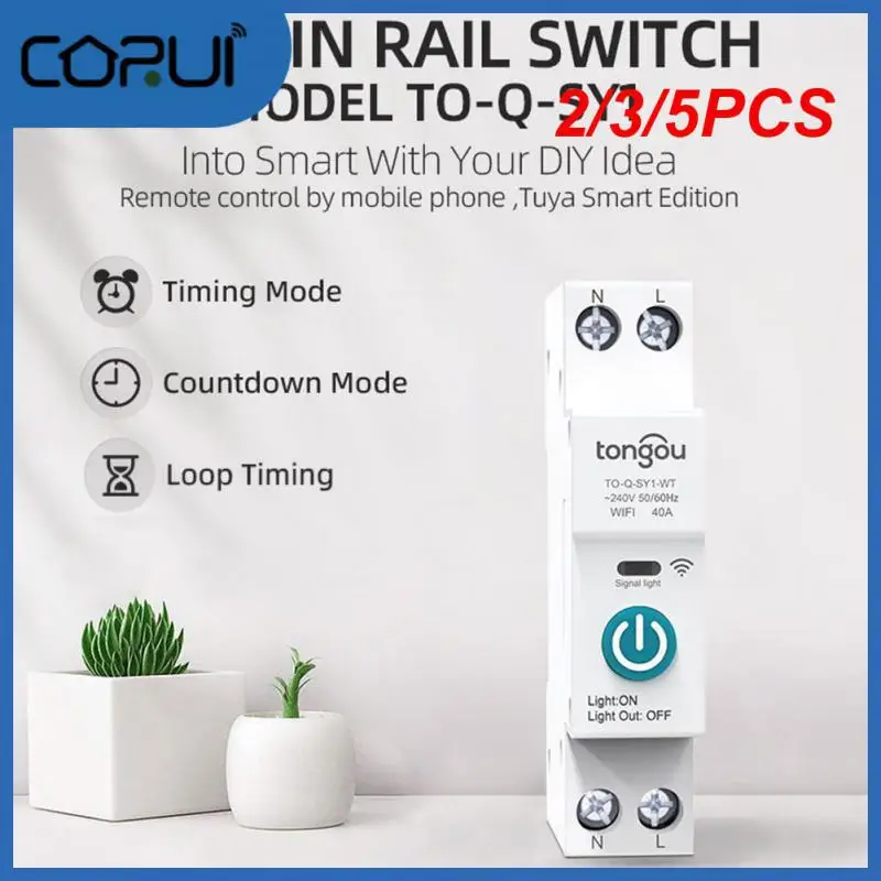 

2/3/5PCS Remote Control Switch Without Metering Wifi Din Rail Wireless Switch Remote Monitoring Tuya Smart Smart Circuit Breaker