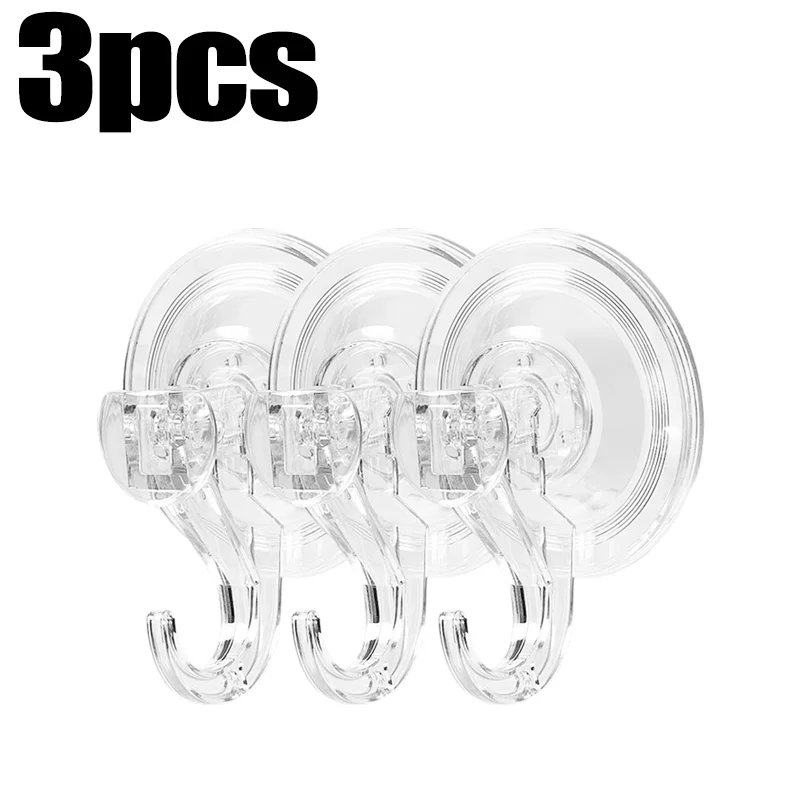 Прозрачные крючки на присосках из поликарбоната 1-10 шт