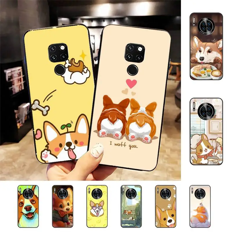 

Cute Corgi Phone Case For Huawei Nova 3I 3E mate 20lite 20Pro 10lite Luxury funda case