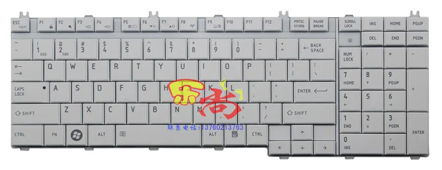 

New Replacement FOR TOSHIBA Satellite L500 L500D US English version of the keyboard white