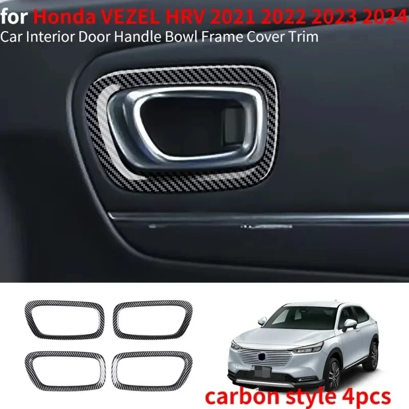 

Для Honda VEZEL HRV 2021 2022 2023 2024: Накладка на рамку дверной ручки, декоративная отделка, аксессуары для интерьера автомобиля