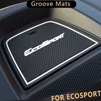 auto parts for ford ecosport 2018 2021 22pcs silicon car groove mats door slot anti slip mat pad watercup mat interior accesso