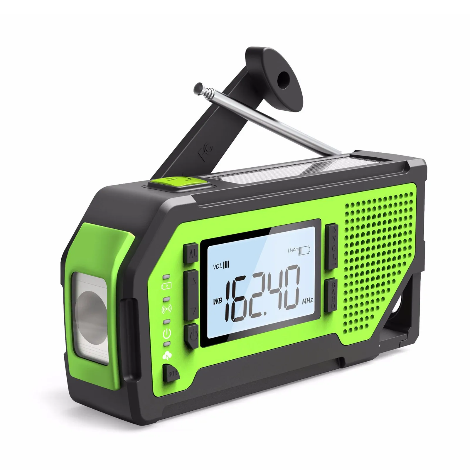 

Solar Emergency Radio 2000mAh Emergency Radios With Phone Chargers & Solar Panel Am/Fm NOAA Emergency Radio Hand Crank Solar For