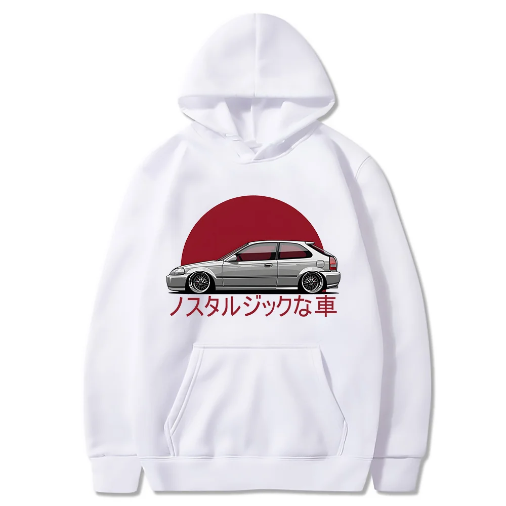 

Men Nostalgic Car Hoodie Jdm Comic Printing Tracksuit Mens Sweatshirt Female EK Japanese Streetwear Pullover Long Sleeve EU Size