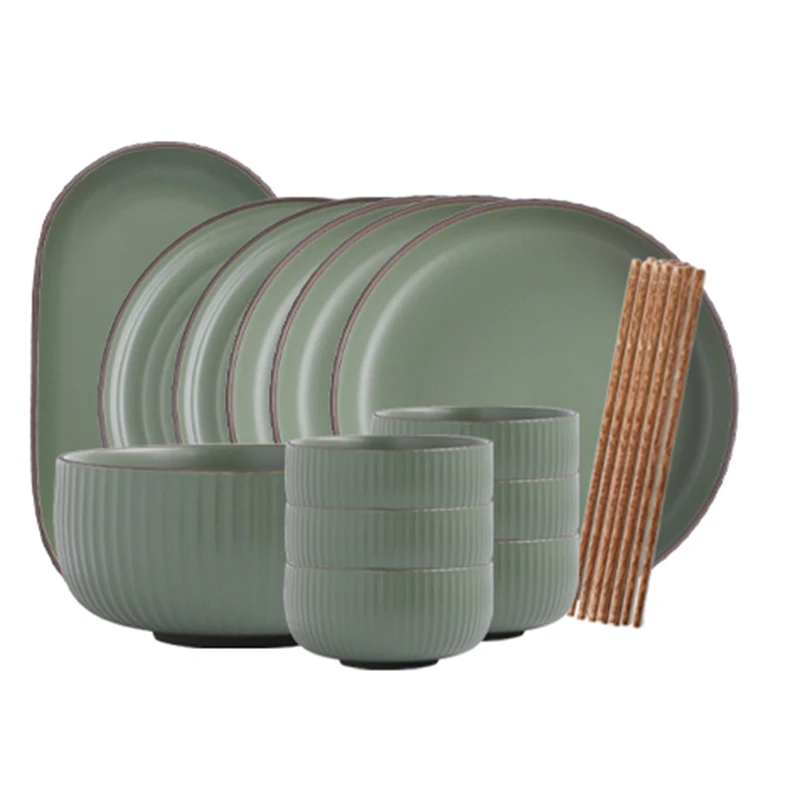 Полный набор посуды столовые приборы посуда для завтрака супа микроволновки