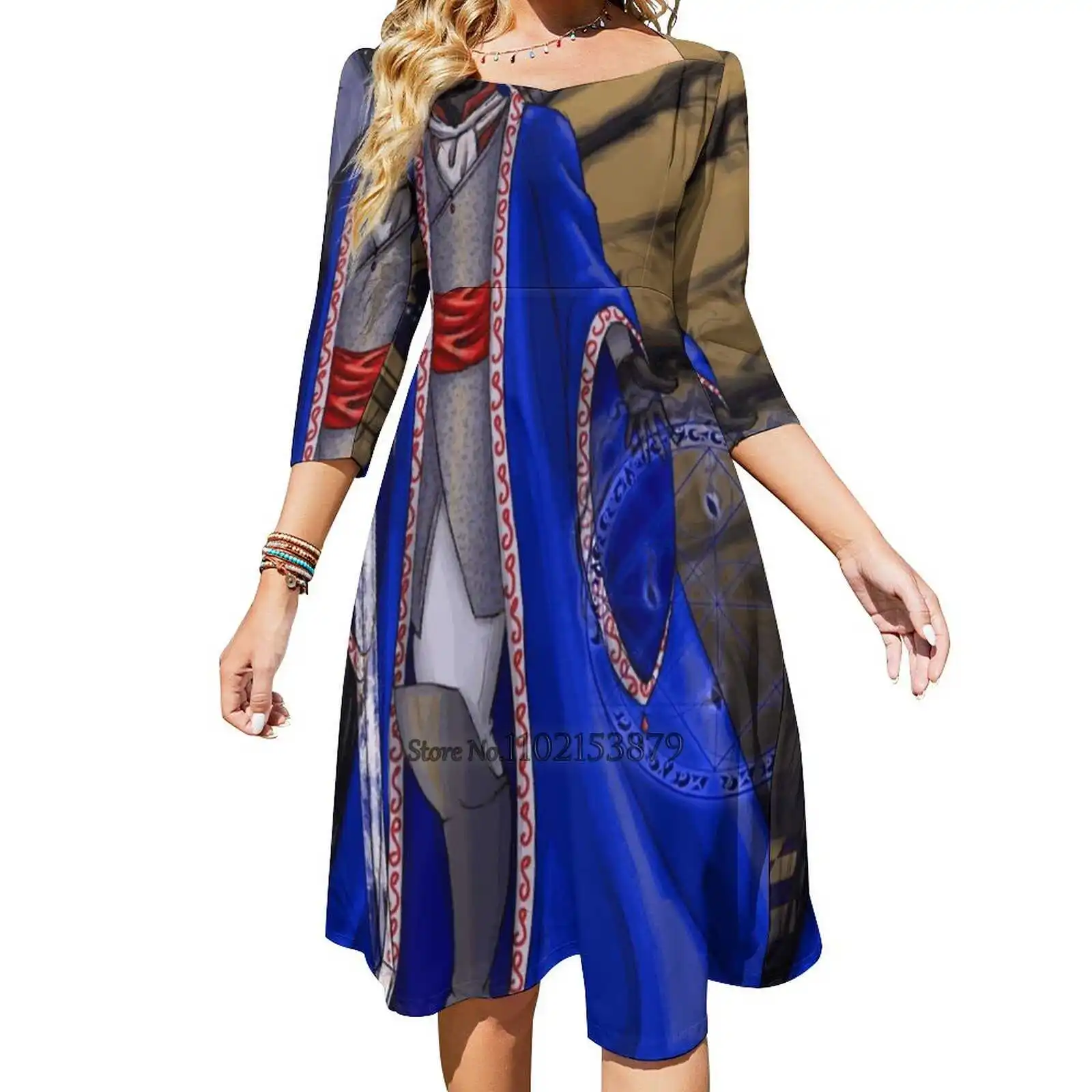 

Платье Erchamonon на шнуровке сзади с открытой спиной платье с квадратным вырезом милое элегантное платье Elf Fae Сказочный человек дымчатый волше...