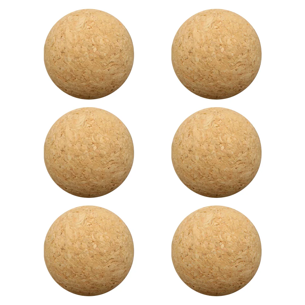 

6 Pcs Table Soccer Foosball Accessories Supply Mini Footballs Multi-function Cork