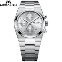 MEGALITH Top Brand Watches for Men Fashion Chronograph Sport Waterproof Quartz Watch Casual Stainless Watch Reloj Hombre 8388
