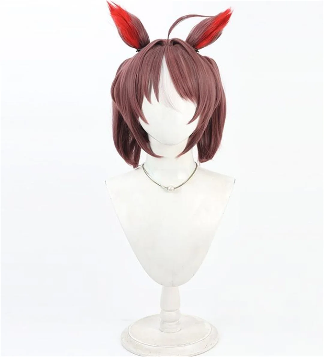 Фото Парик для косплея Uma Musume Pretty Derby Gran Alegria, парик для аниме-вечеринок и карнавалов, синтетический термостойкий парик с ушками и хвостом №2