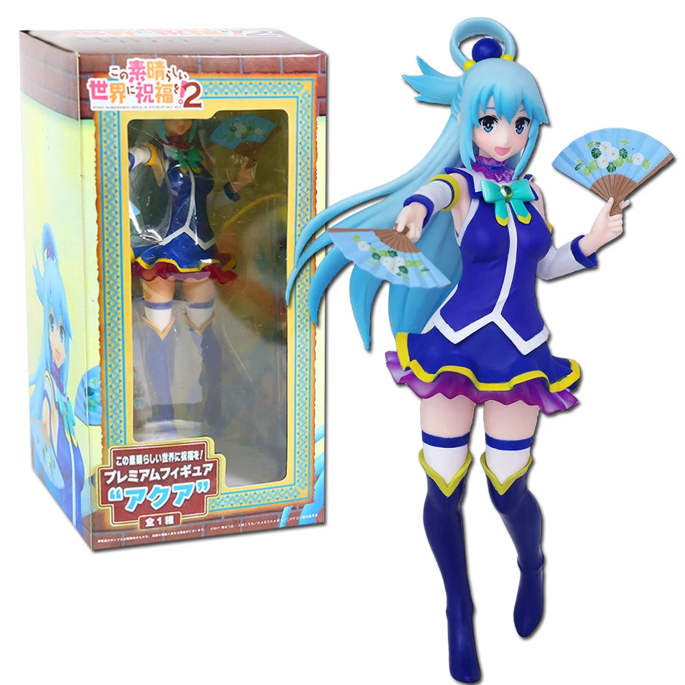 Фото Аниме Kono Subarashii Sekai ni Shukufuku o! Aqua Фигурка Коллекция ПВХ Модель Куклы Хобби Игрушки Настольные украшения 20 см №1