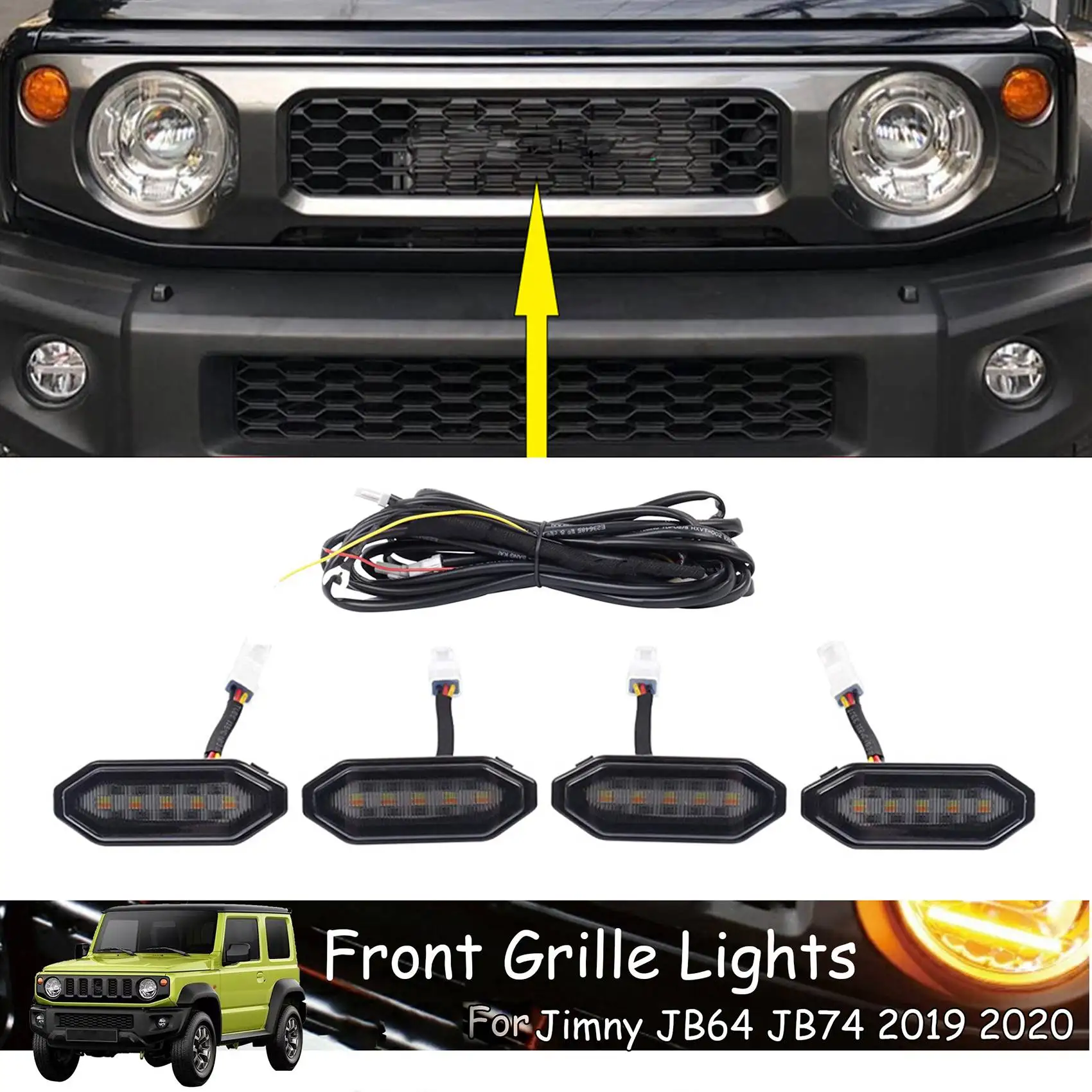 

Фонари для передней решетки мотоцикла Suzuki Jimny JB64 JB74 2019 2020 2021