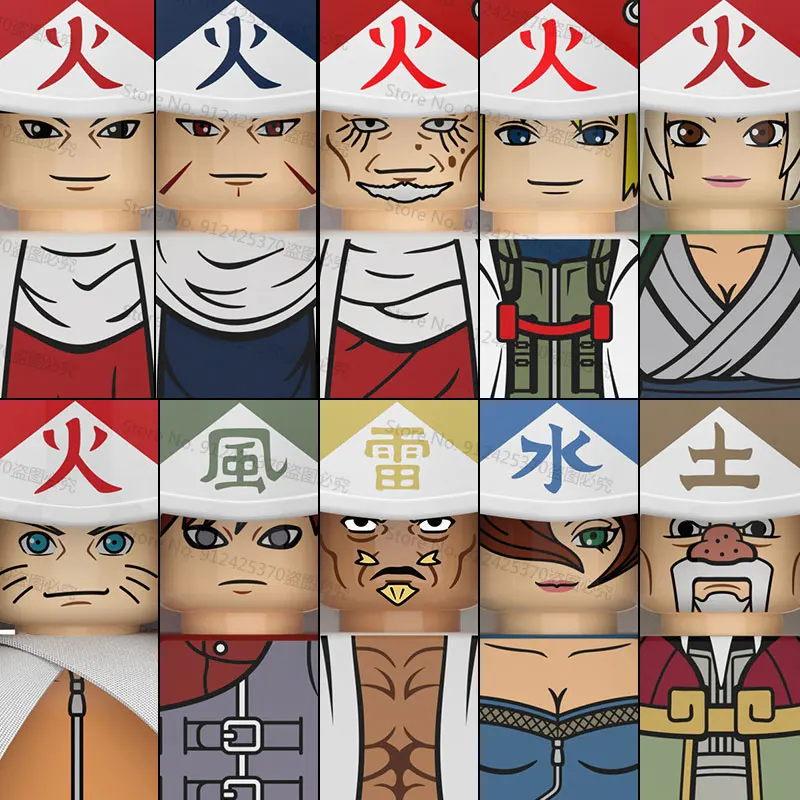 

Naruto Mini Action toy Sasuke Sakura Kakashi Obito Jiraiya Tsunade anime dolls Figures cartoon Assemble blocks kid Birthday gift