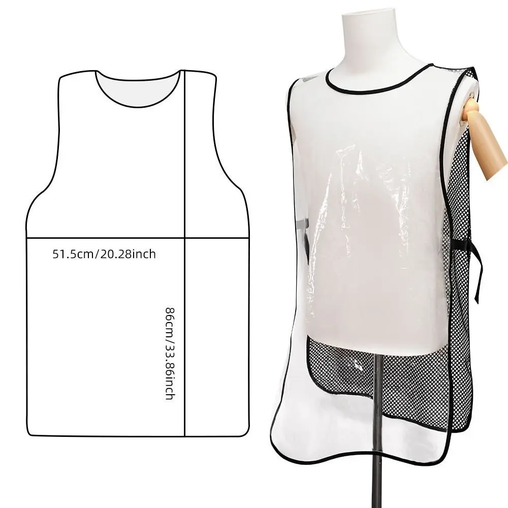 Сменный водонепроницаемый фартук для стрижки прозрачный садовый парикмахерской