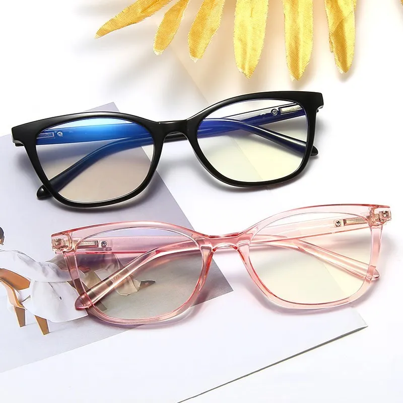 

Cat Eye Blue Light Blocking Glasses Frames computer Gaming TR90 Anti Ray Eyeglasses Designer Fashion Women Transparent Eyewear