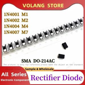 2000PCS/REEL Chip Rectifier Diode DO-214AC SMA 1N4001 M1 1A 50V 1N4002 M2 100V 1N4004 M4 400V 1N4007 M7 1000V NEW Good Quality