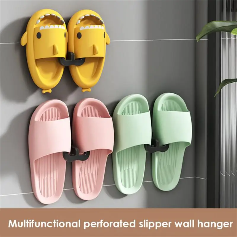 

Sliding Frame Wall Mounted Best Feature Design Slippers Rack Easy To Assemble Bathroom Storage Punch Free Slide Frame Practical
