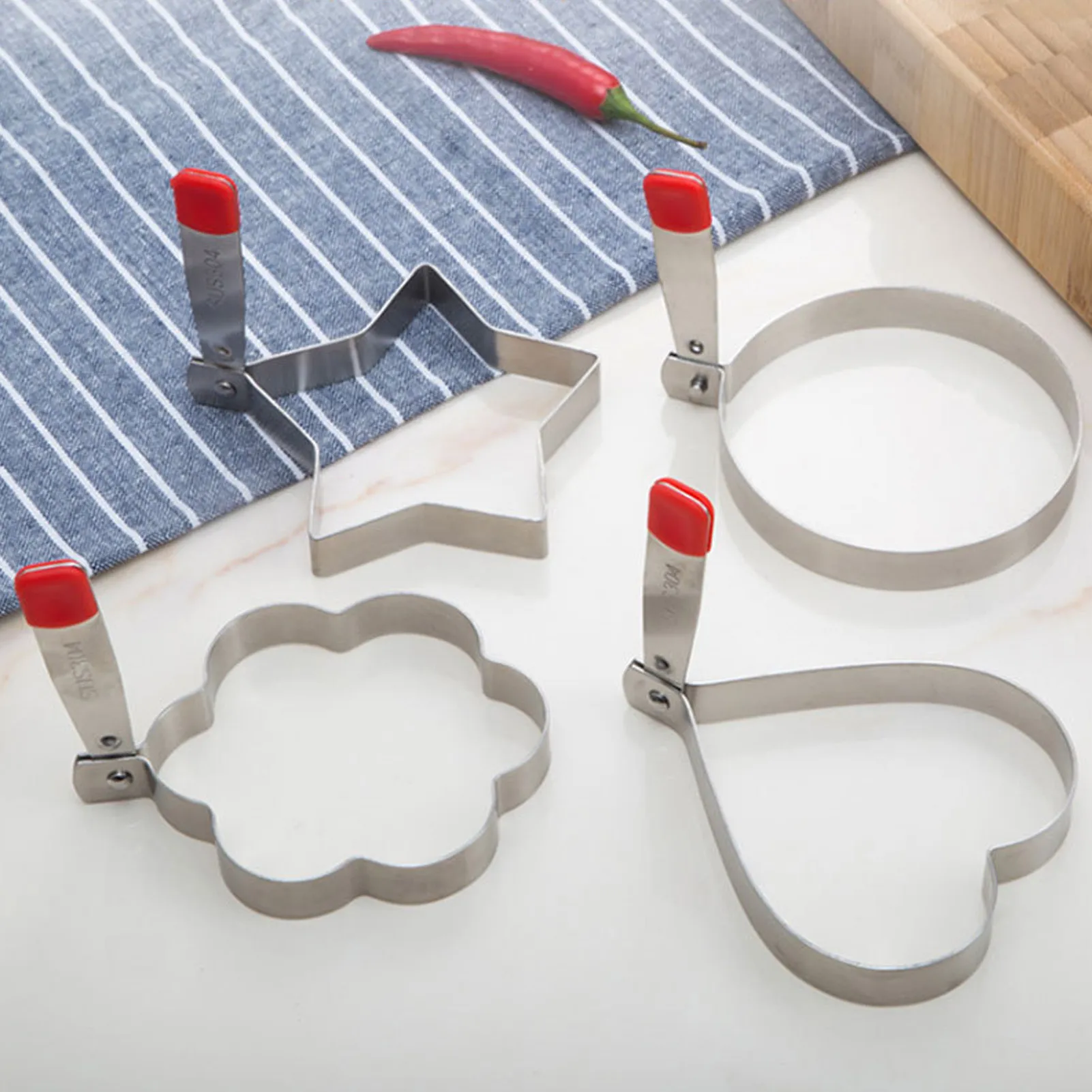 

Жареный яичный блин из нержавеющей стали, Формирующее устройство, модная форма для жарки яиц, инструменты для приготовления еды