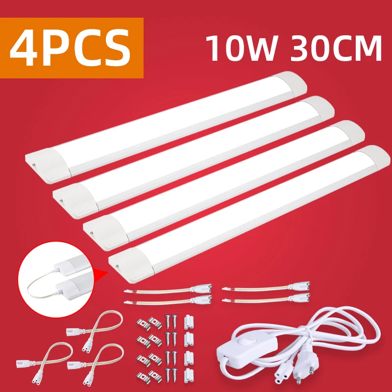 

Светодиодные фонари A85-220V под шкафом для кухни, 10 Вт, 20 Вт, светодиодные трубки для дома, спальни, шкафа, кухонного шкафа, комнатные лампы