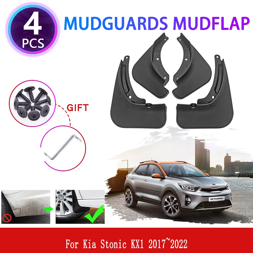 

For Kia Stonic KX1 2017~2022 2018 Mudguards Mudflaps Fender Mud Flap Splash Guards Auto Parts Cover Front Rear Wheel Accessories