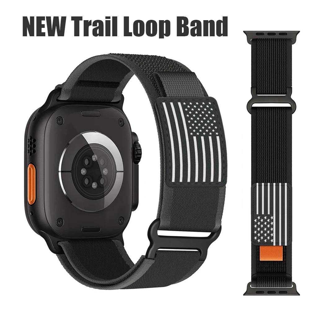 Фото Ремешок Trail Loop для Apple Watch Ultra 3 Band Ultra2 49 мм 44 мм 45 мм 46 мм 42 мм Нейлоновый браслет Correa iWatch Series 10 11 9 8 7 SE №2