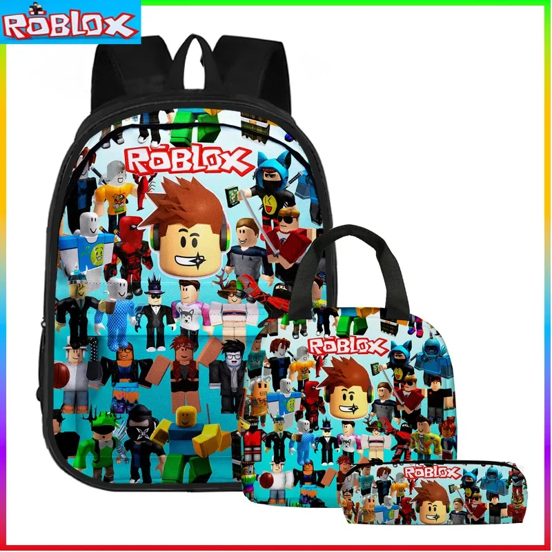 Рюкзак виртуальный мир с отделениями Roblox для учеников начальной и средней школы