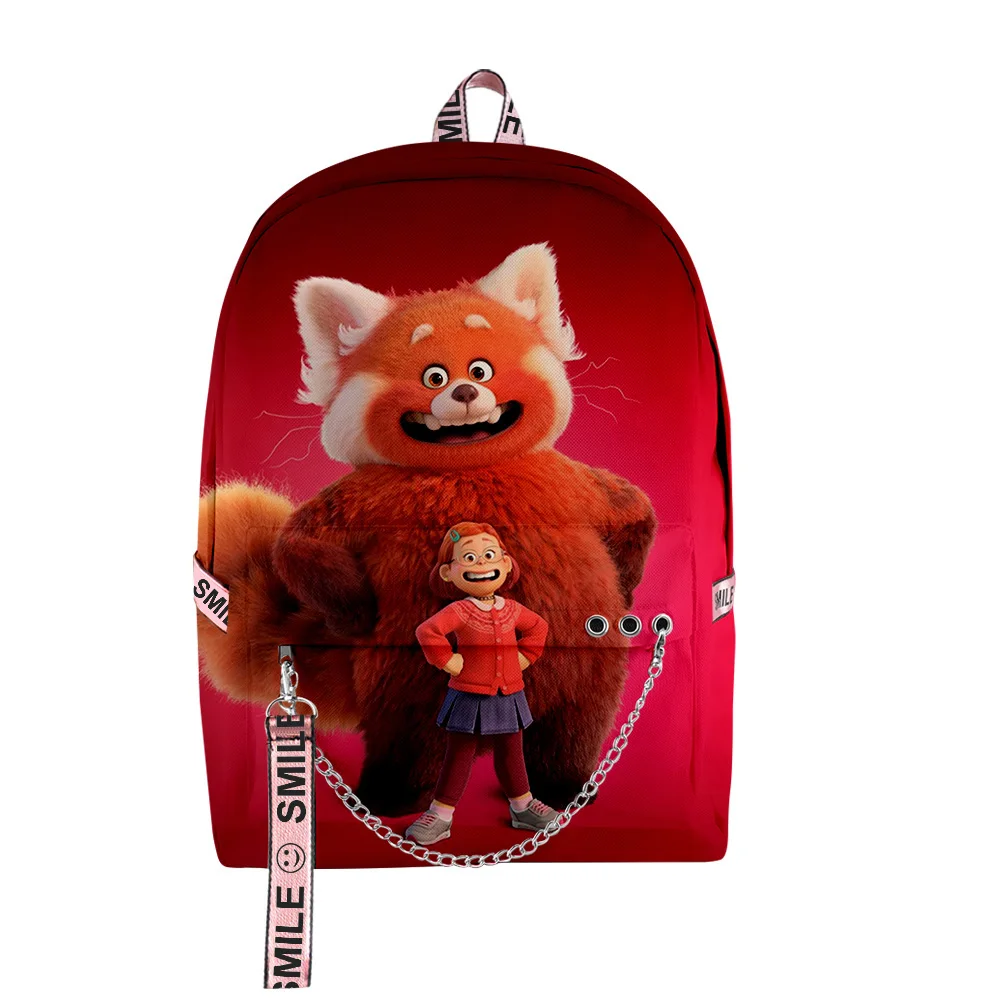 

Turning Red Anime Backpacks 2023 New American Cartoon Zipper Rucksack Harajuku Schoolbag Unique Travel Bag